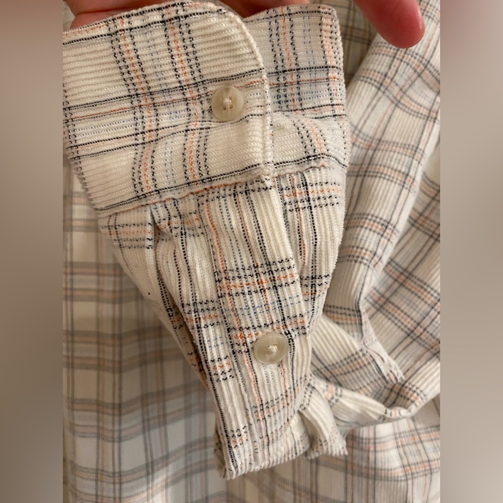 Madewell Corduroy Oversized Ex Boyfriend Shirt in Lombard Plaid Large - Picture 9 of 16